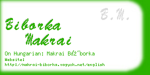 biborka makrai business card